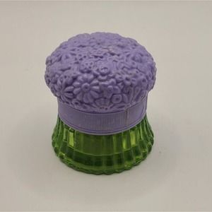 Vintage Avon Purple Field Flowers Cream Sachet Jar Bottle